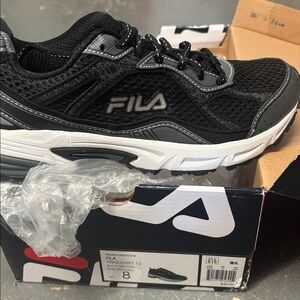 Fila Black and White Athletic Shoes